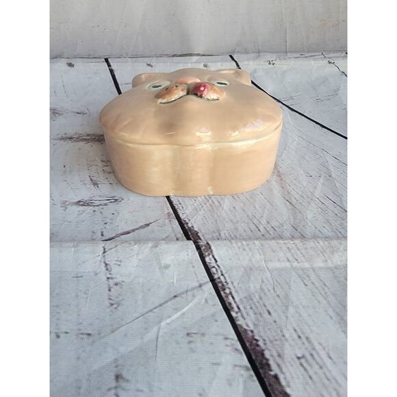 Pottery Handmade Cat Kitty Trinket Dish - Picture 3 of 11